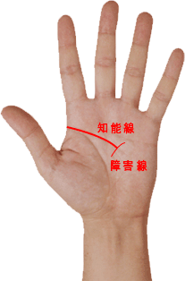 手相 知能線　障害線